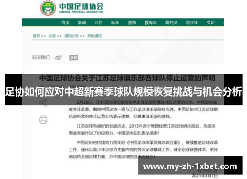 足协如何应对中超新赛季球队规模恢复挑战与机会分析